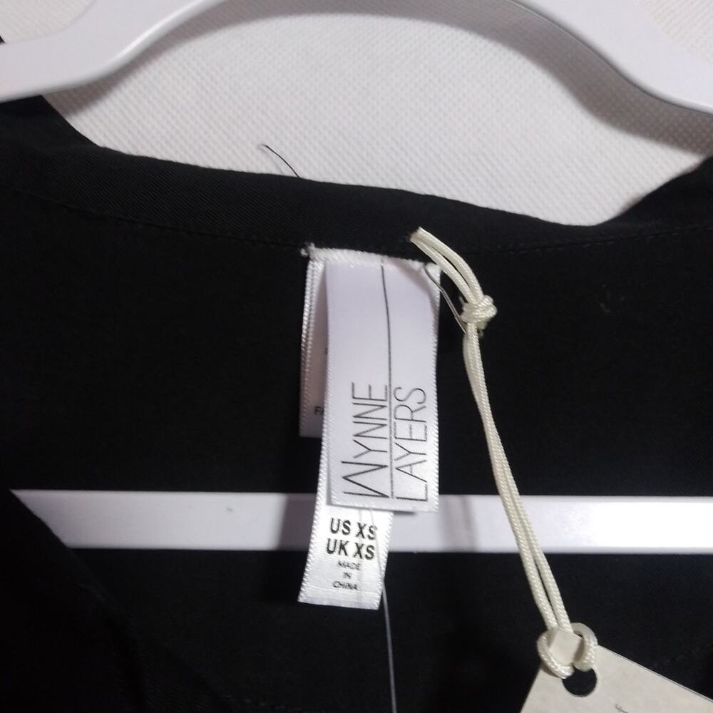 Marla Wynne Layers Black Lagenlook Oversized Topper Jacket  Minimalist XS - Picture 6 of 10